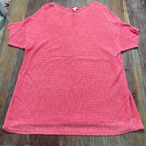 Eileen Fisher Coral Short Sleeve Tee Women XL